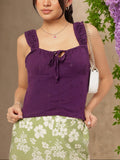 DressBerry Schiffli Love Embroidered Tie-Up Top