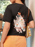 DressBerry Graphic Goals Drop-Shoulder T-shirt