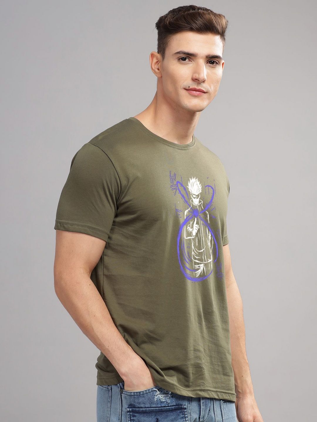 ADRO Men Graphic Printed Graphic Print Others Round Neck Cotton Tshirt