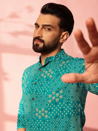 Anouk Men Bandhani Printed Regular Kurta with Pyjamas