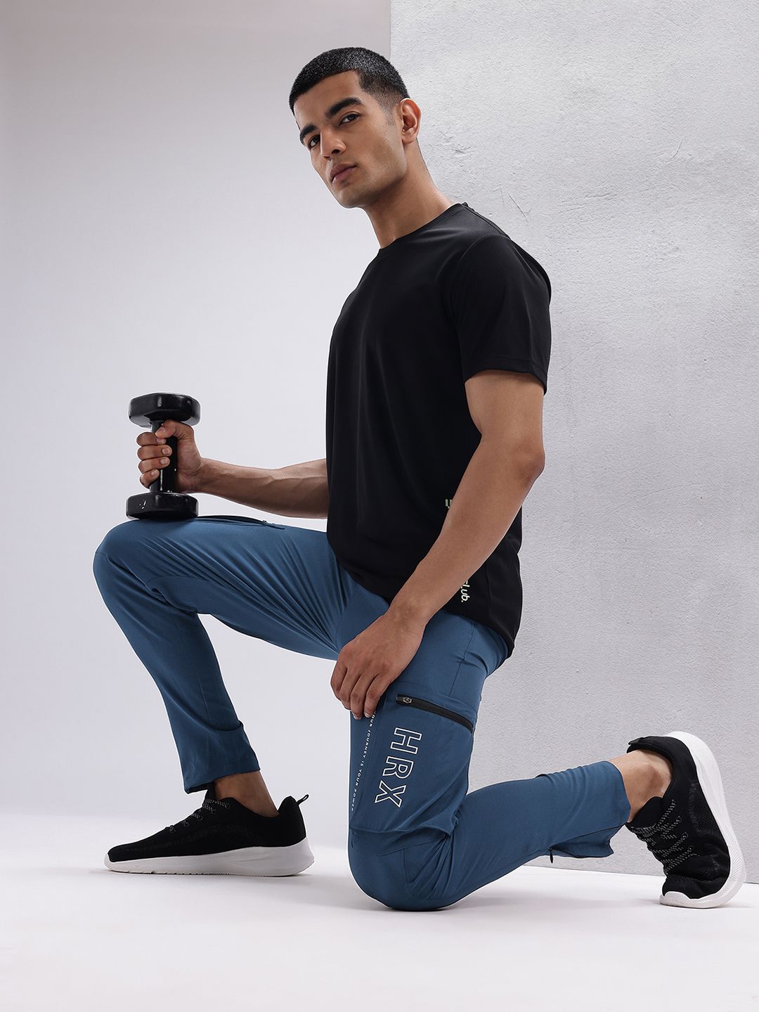 HRX by Hrithik Roshan Men Brand Logo Printed Rapid-Dry Training Track Pants