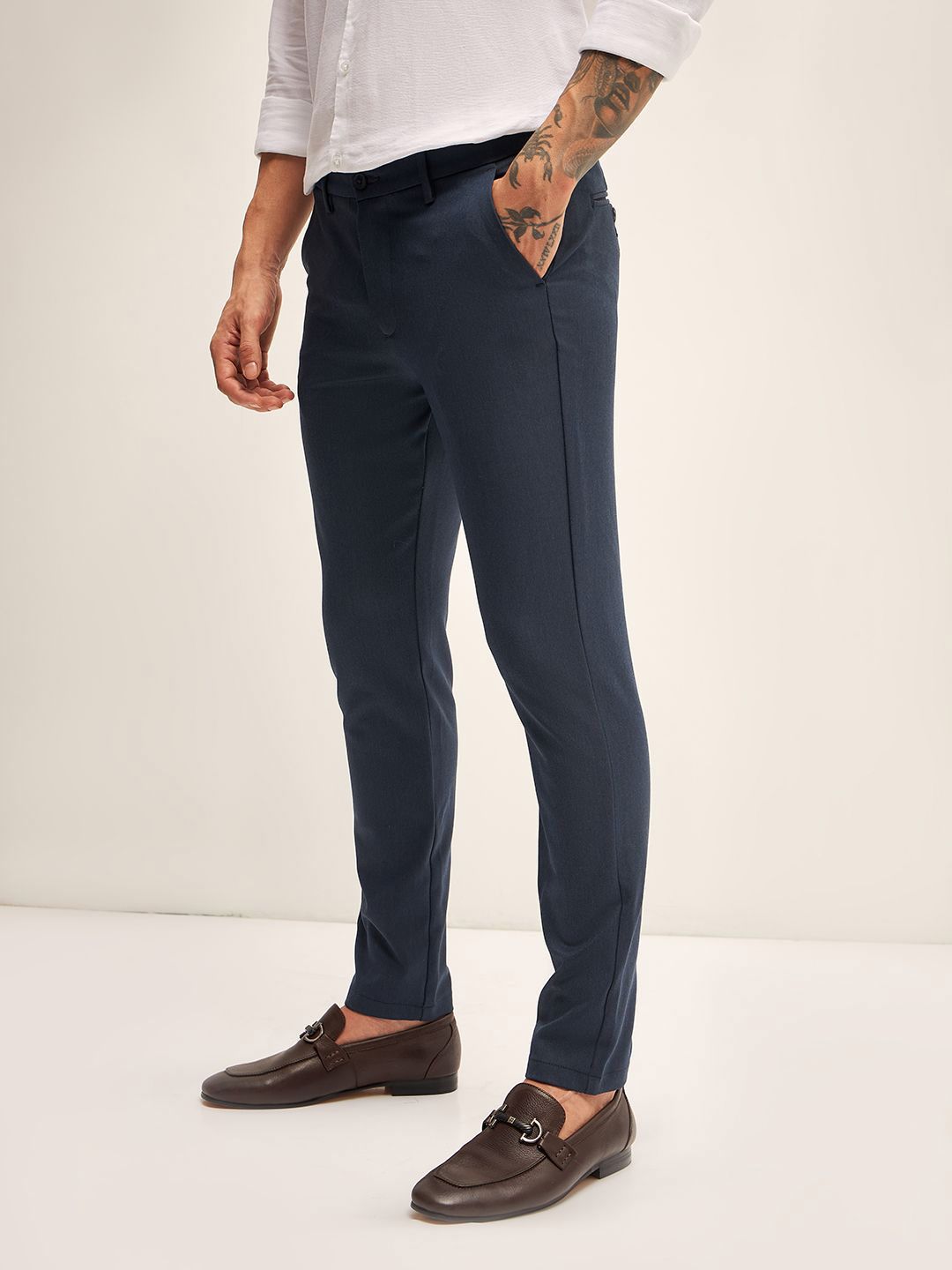 THE BEAR HOUSE Men Slim Fit Trousers
