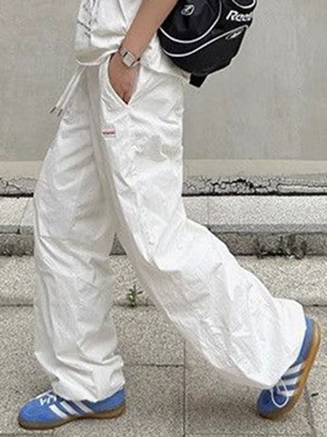 DressBerry Women Loose Fit Parachute Trousers