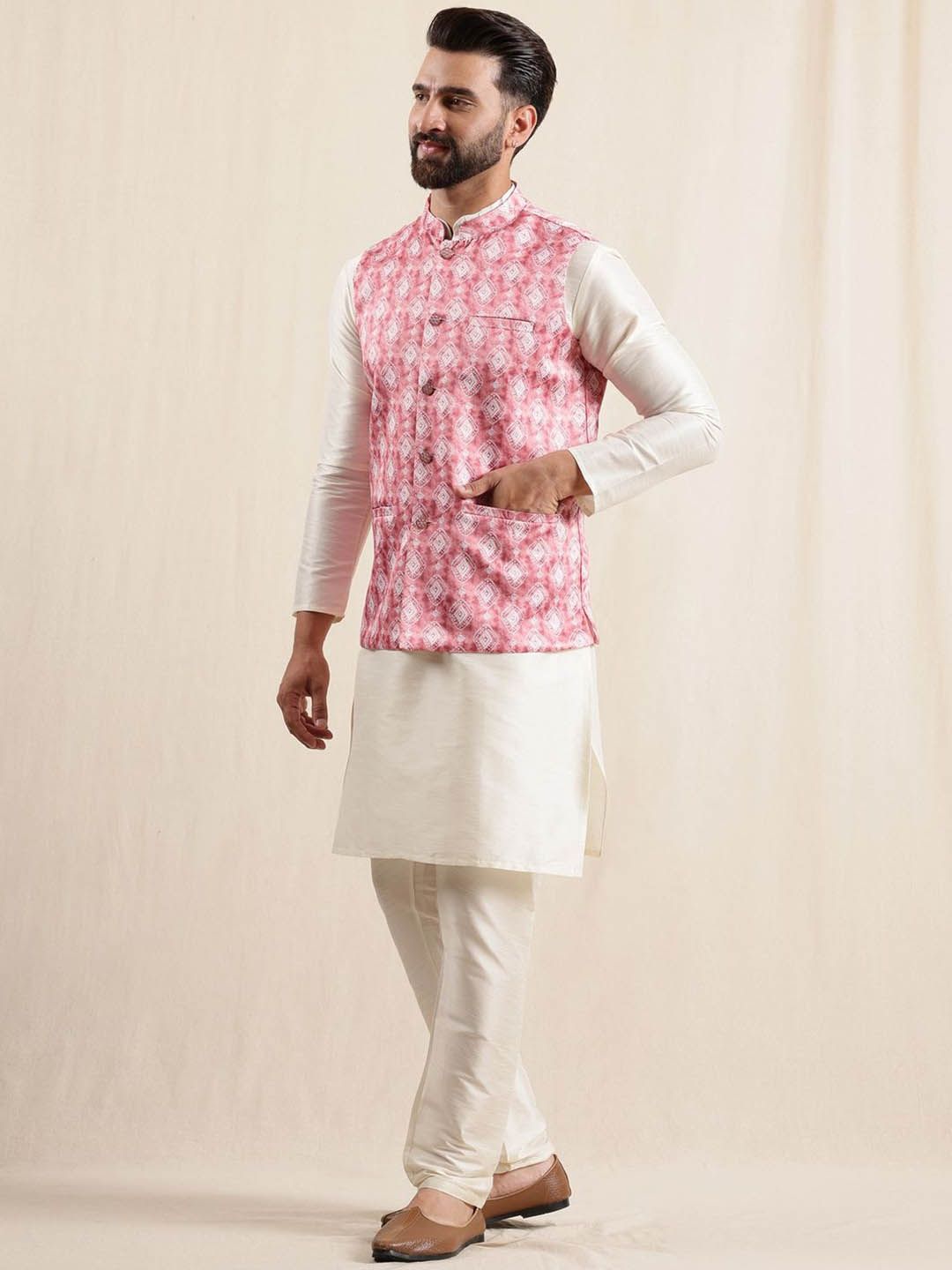 Anouk Men Printed Regular Kurta with Pyjamas