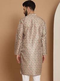Anouk Men Motif Etnik Beige Bercetak Kurta