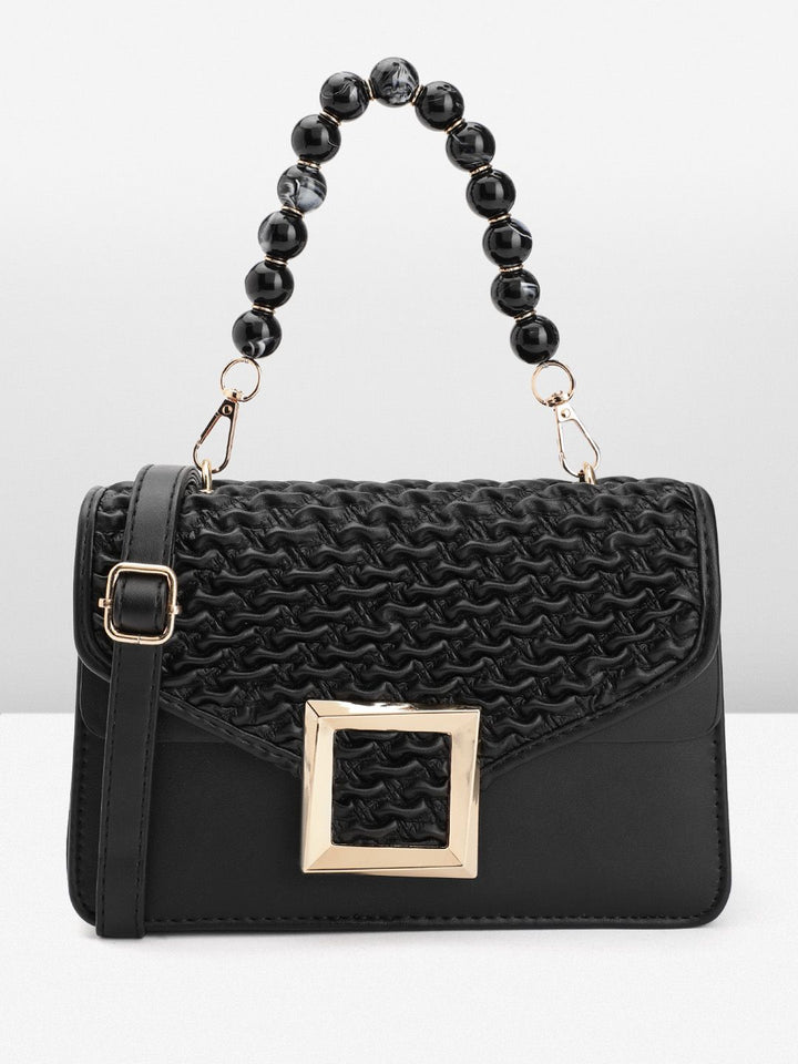 DressBerry Bubble Textured Structured Satchel