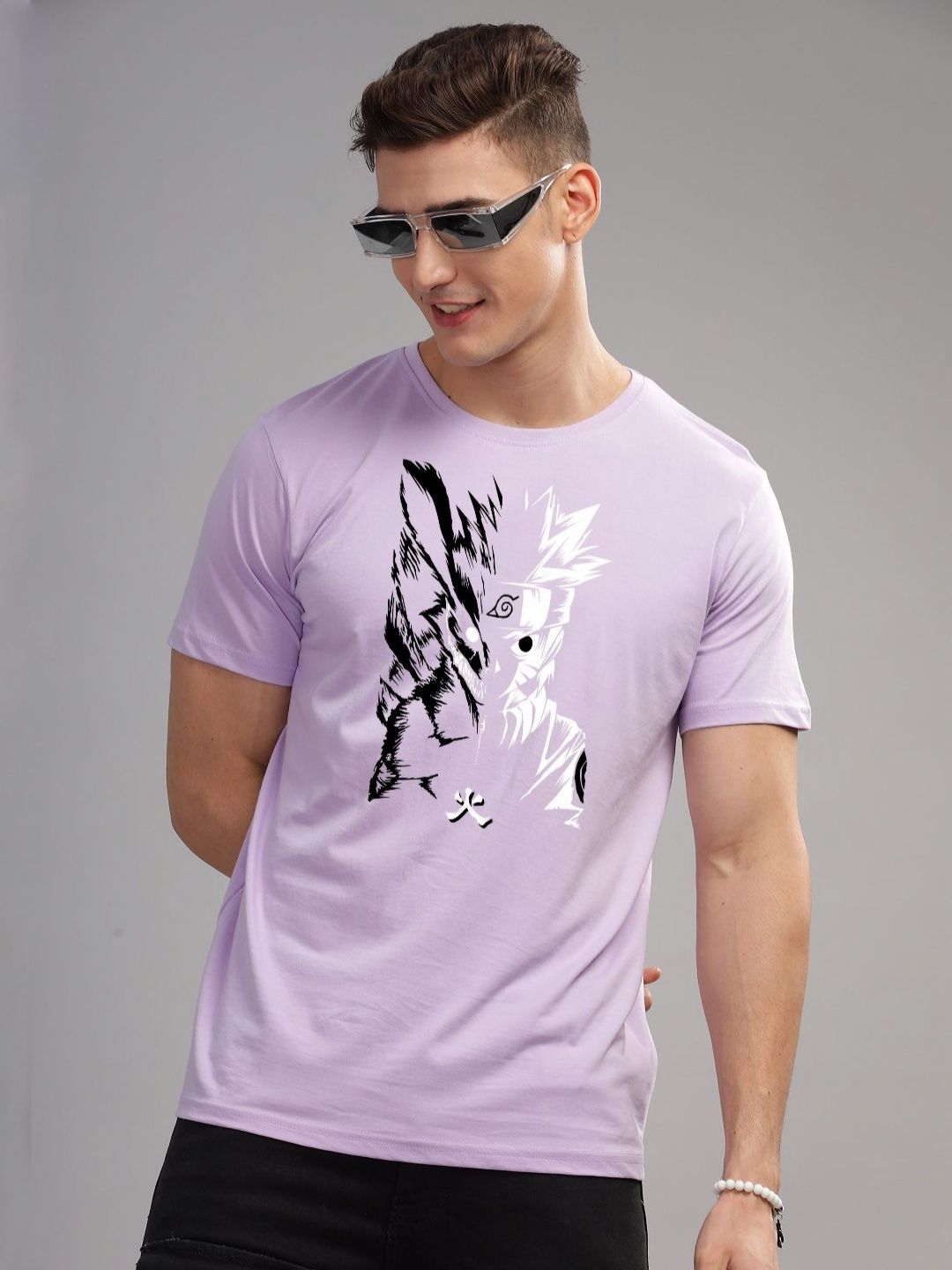 ADRO Men Typography Printed Raw Edge T-shirt