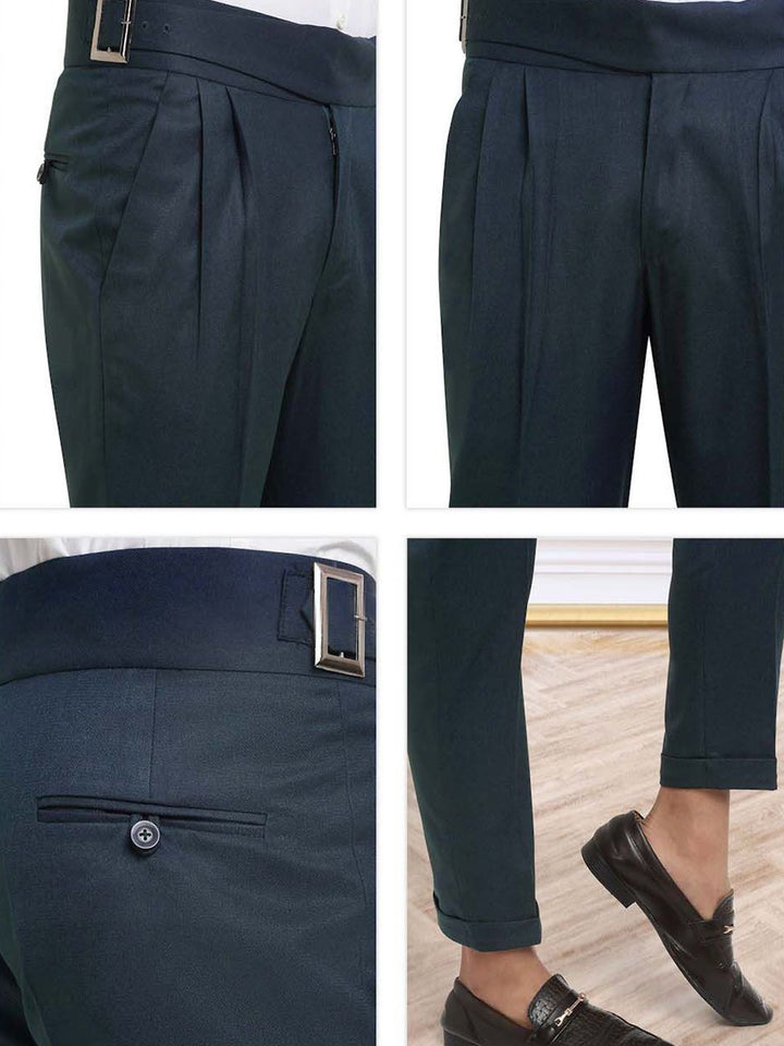 KLOTTHE Men Cotton Rich Slim Fit Formal Trousers