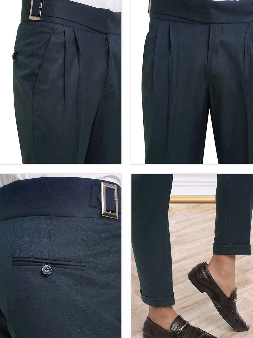 KLOTTHE Men Cotton Rich Slim Fit Formal Trousers