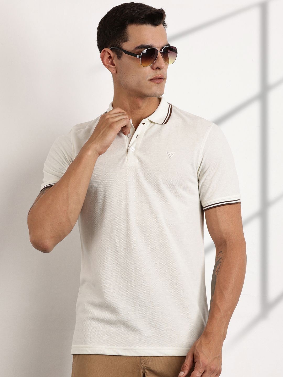 Thomas Scott Men Polo Collar Pockets T-shirt