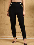 Berrylush Women Skinny Fit High-Rise Trousers