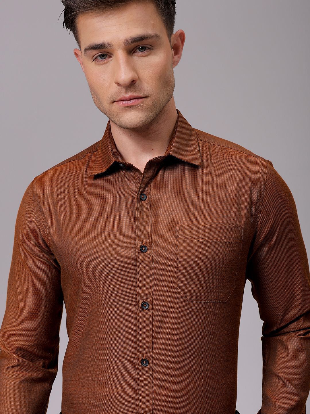 The Indian Garage Co. X Luxe Men Slim Fit Opaque Formal Shirt