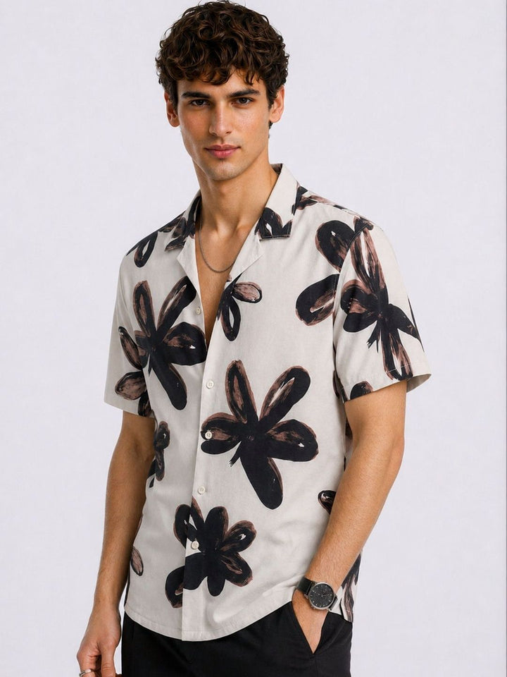 ADRO Men Relaxed Floral Printed Casual Shirt