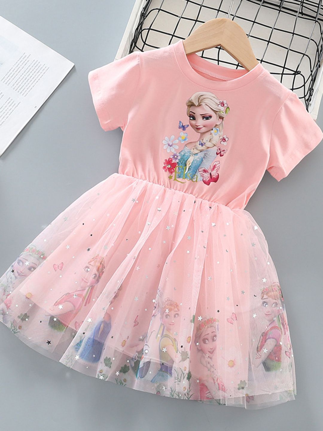 YK Print Fit & Flare Dress