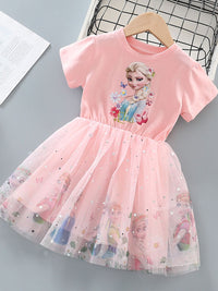 YK Print Fit & Flare Dress