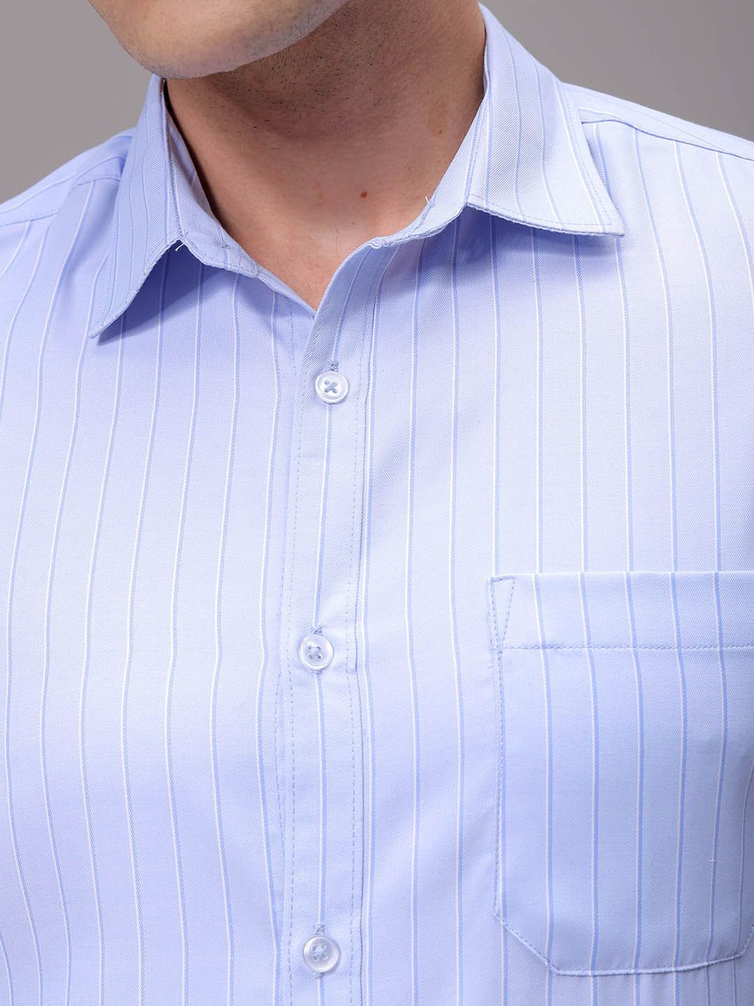 The Indian Garage Co. X Luxe Men Slim Fit Multi Stripes Opaque Striped Formal Shirt