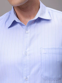 The Indian Garage Co. X Luxe Men Slim Fit Multi Stripes Opaque Striped Formal Shirt