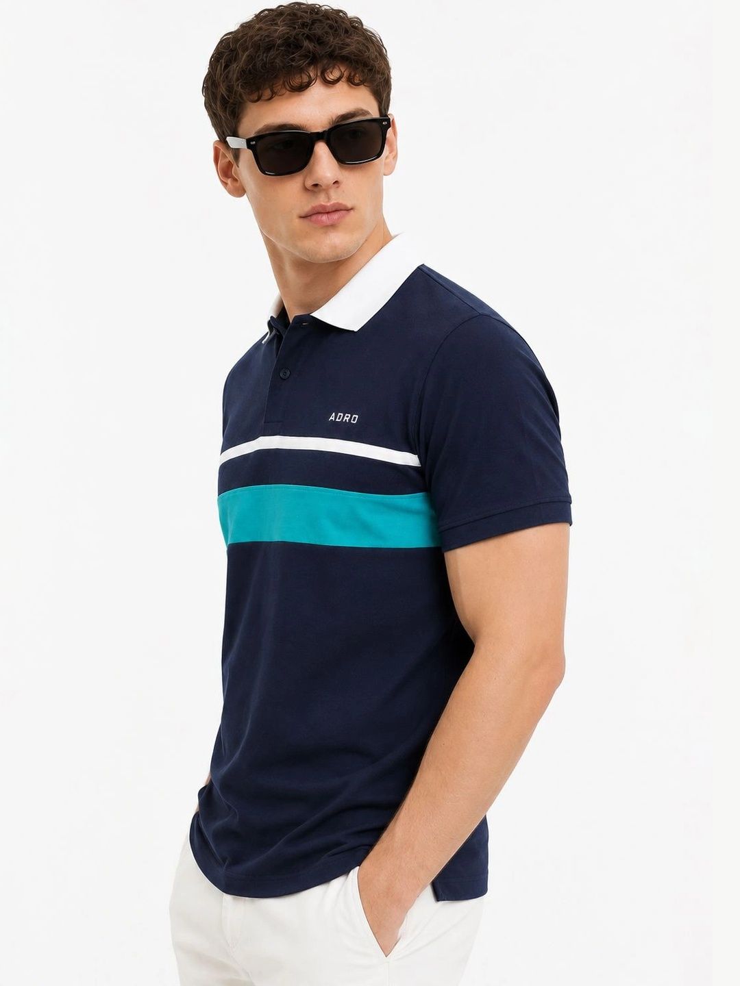 Baju-T Kolar Polo Berkolar ADRO Lelaki