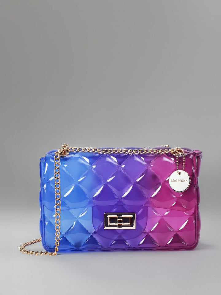 Lino Perros Textured Structured Shoulder Bag with Quilted