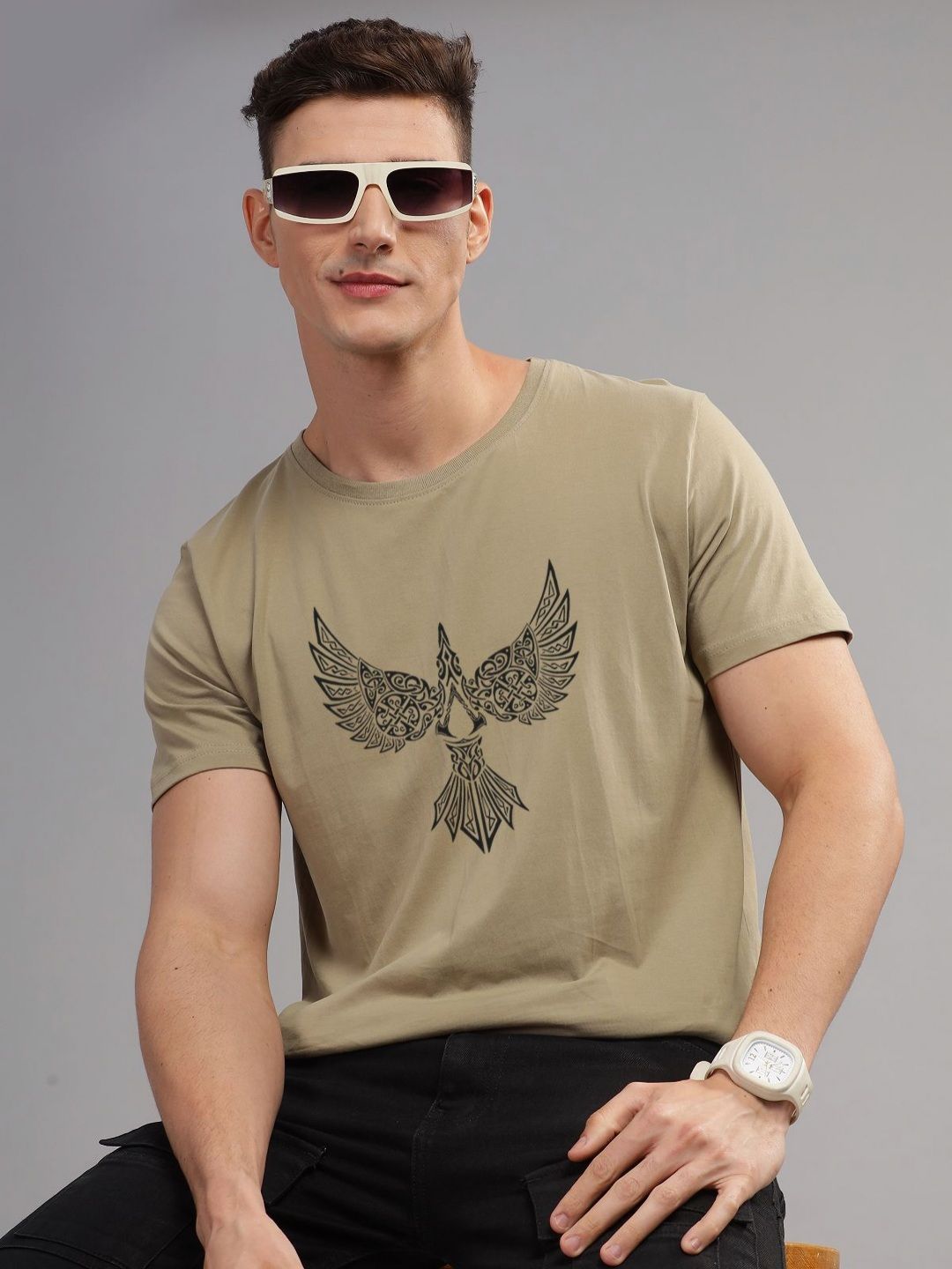 ADRO Men Printed T-shirt