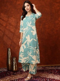 KALINI Women Abstract Printed Kurta with Trousers