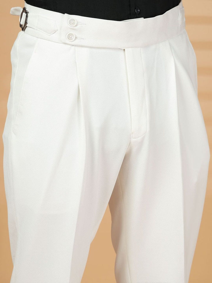 Moda Rapido Men Slim Fit Easy Wash Pleated Trousers