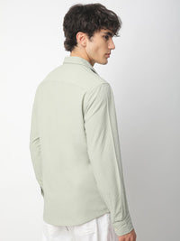 VASTRADO Men Classic Cutaway Collar Textured Slim Fit Casual Shirt