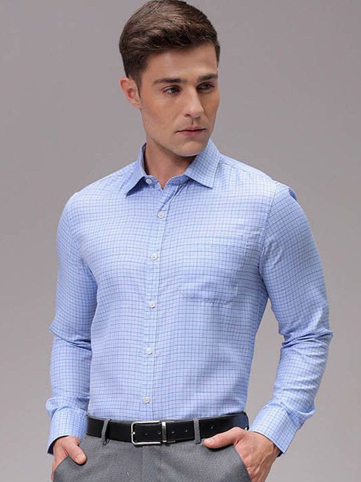 The Indian Garage Co. X Luxe Men Slim Fit Opaque Checked Formal Shirt