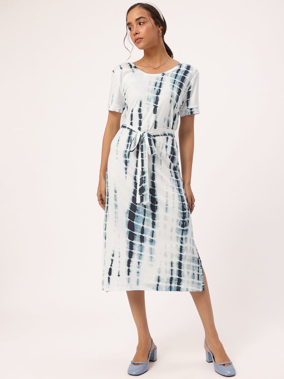 DressBerry Tie & Dye Illusion Printed Sheath Dress