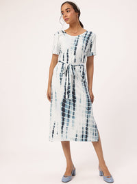 DressBerry Tie & Dye Illusion Printed Sheath Dress