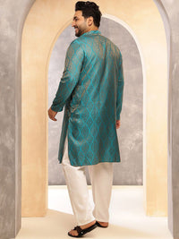 SOJANYA PLUS Men Ethnic Motifs Woven Design Kurta with Pyjama