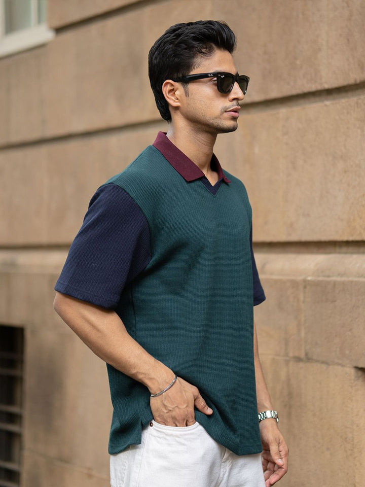 T-shirt kolar Powerlook Men Reka bentuk Polo