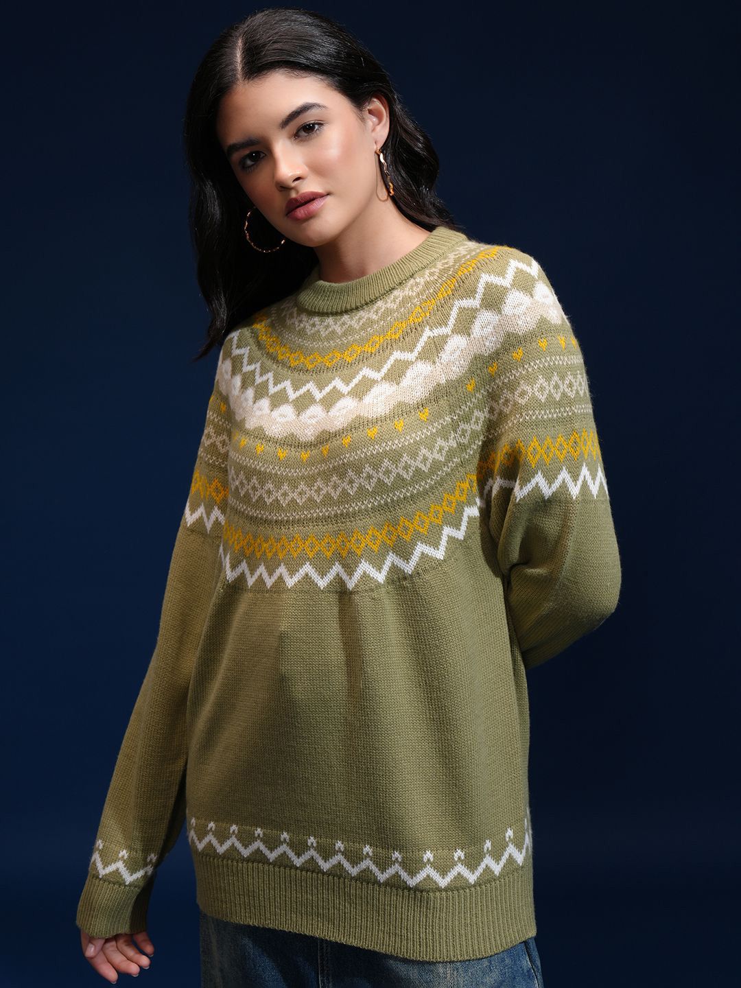 ESPYR By Tokyo Talkies Women Round Neck Pullover