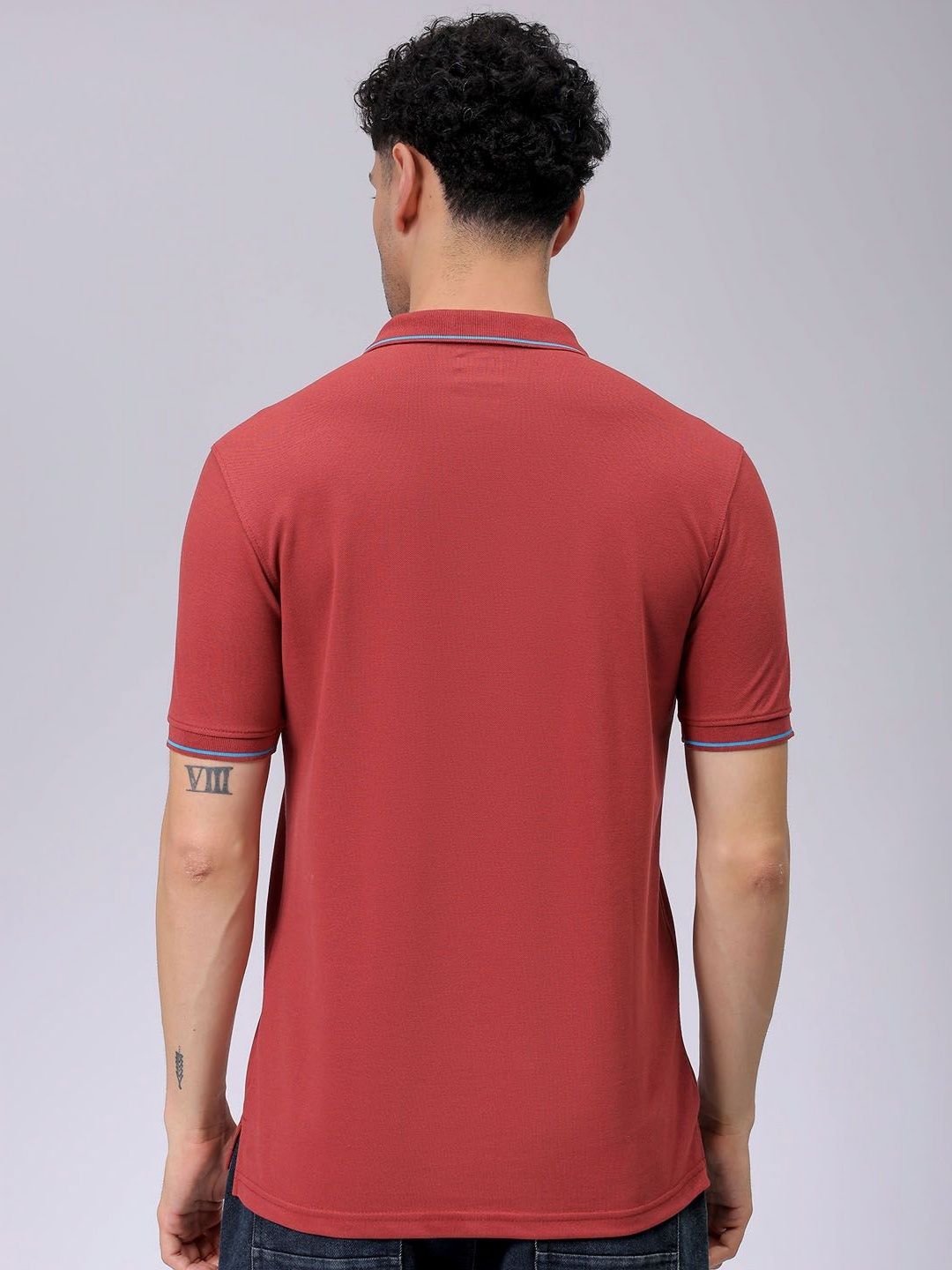 The Indian Garage Co Men Solid Polo Collar T-shirt
