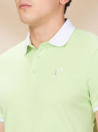 Being Human Men Solid Polo Collar Cotton Slim Fit T-shirt