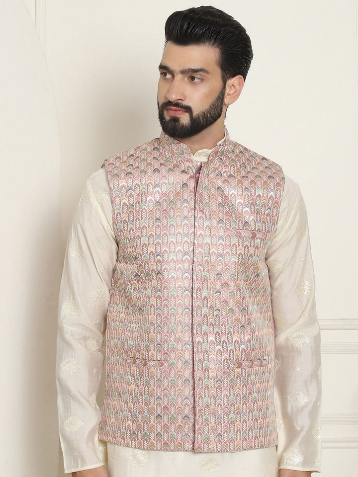 SOJANYA LUXE Jaket Nehru Kolar Mandarin Sulam Lelaki