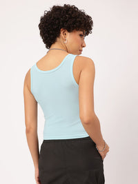 DressBerry Sleeveless Sizzle Ribbed Sung Top