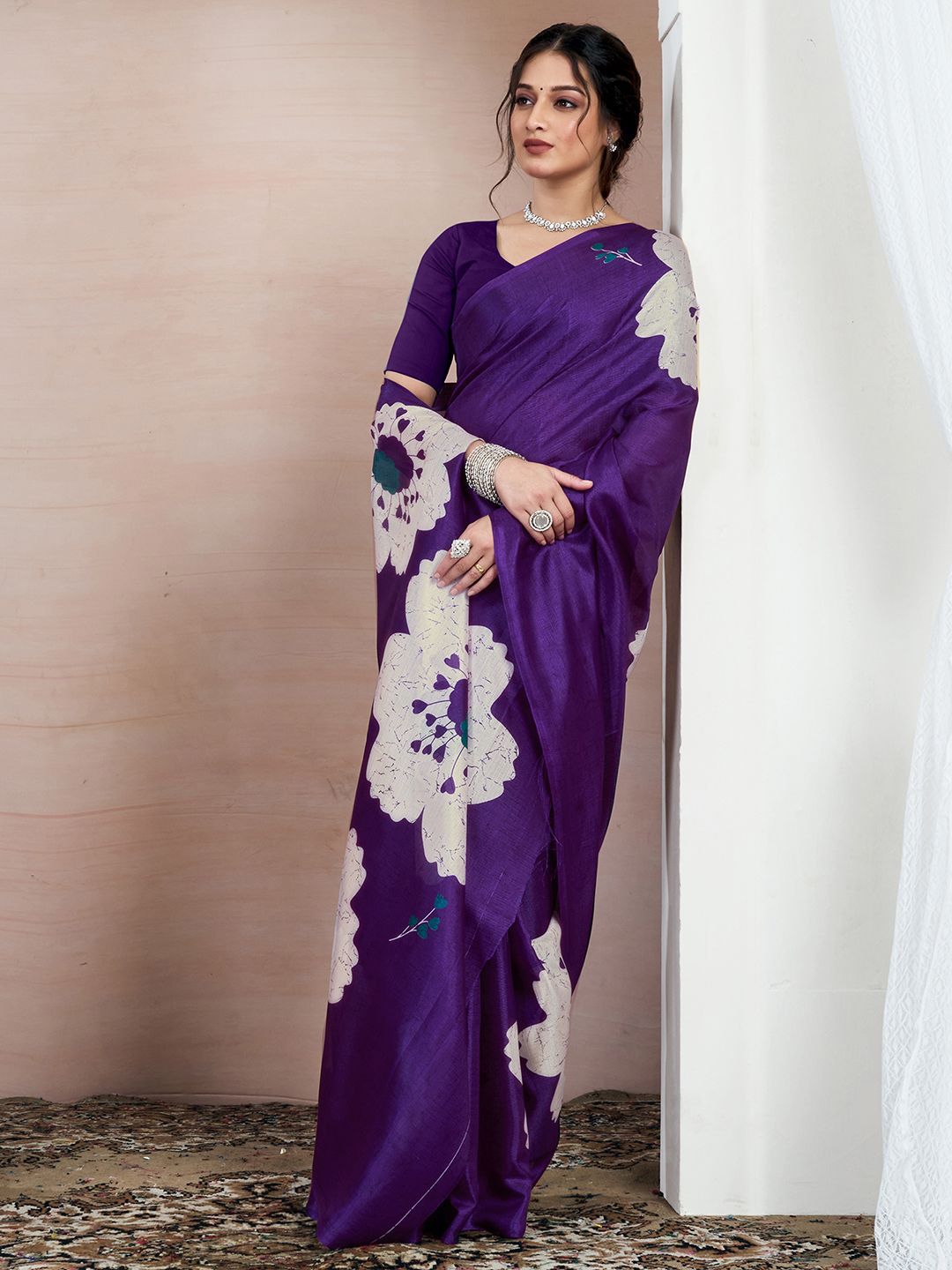 KALINI Floral Printed Saree