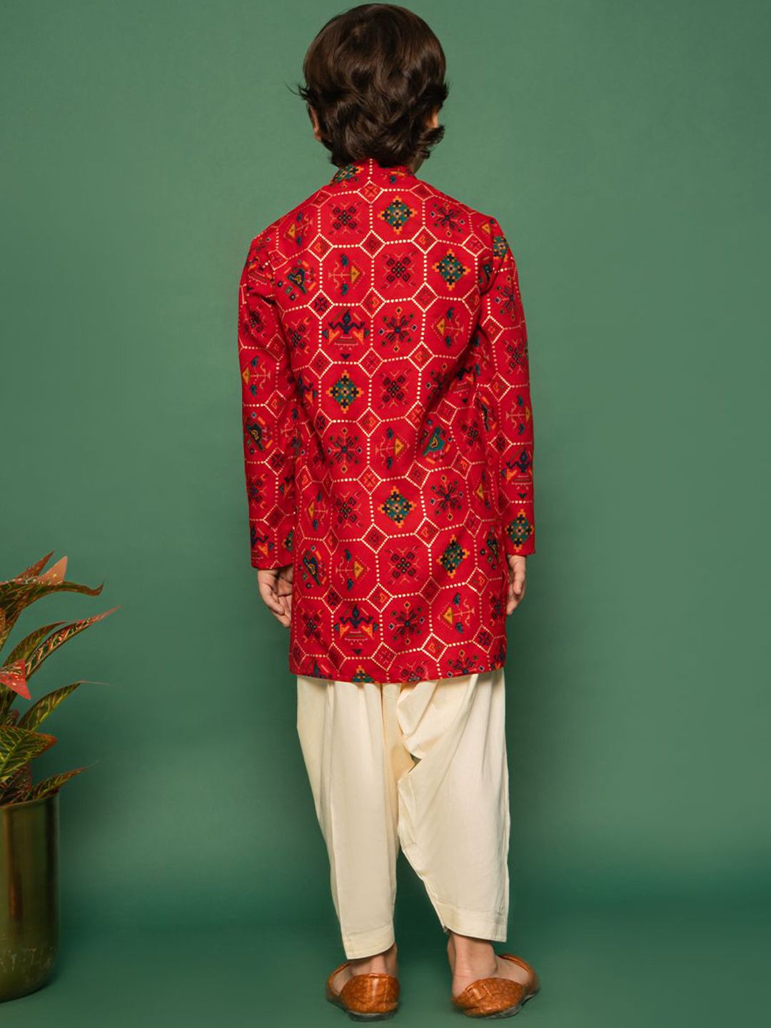 VASTRAMAY Boys Printed Regular Kurta with Patiala