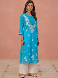 House of Chikankari Women Embroidered Chikankari Kurta