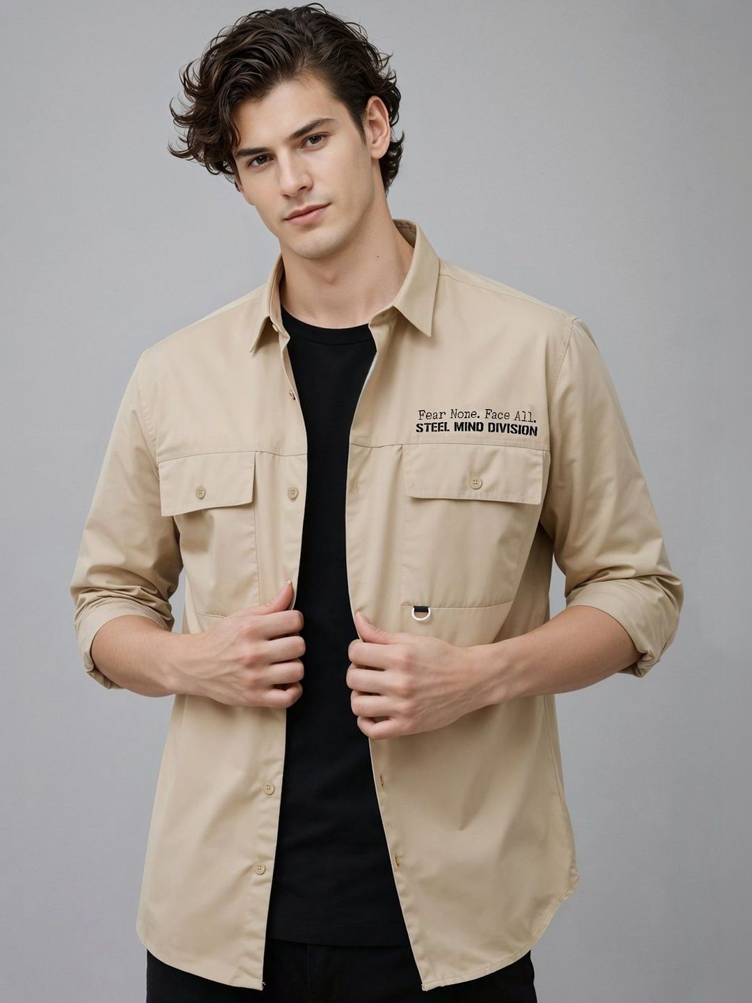ADRO Classic Printed Cotton Twill Cargo Baju Kasual