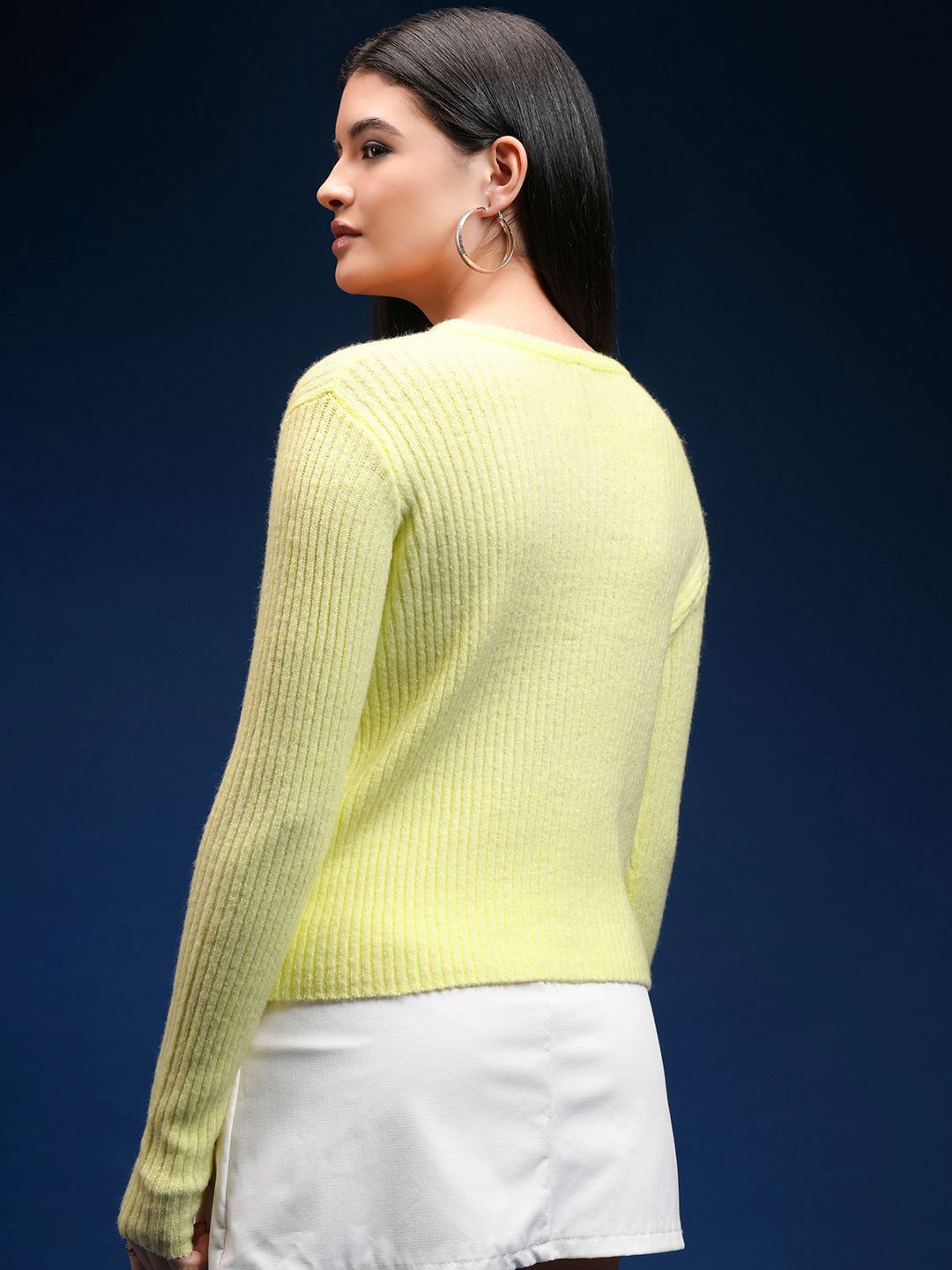 Tokyo Talkies Women Long Sleeves Front-Open Sweater
