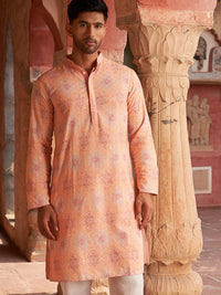 JOMPERS Geometric Collar Mandarin Collar Work Straight Kurta Lurus