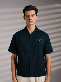 Eszett Elite Society Overized Boxy Fit Cuban Collar Cotton Shirt