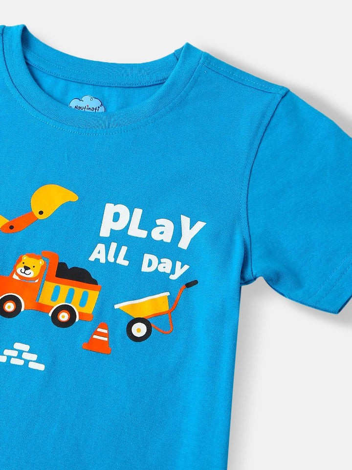 Nauti Nati Boys 2 Printed Bio Finish T-shirt