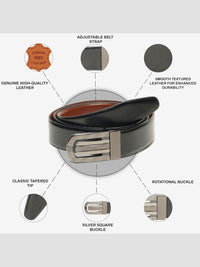 Teakwood Leathers Men Leather Reversible Formal Belt