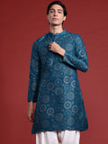 Anouk Geometric Printed Mandarin Collar Straight Kurta