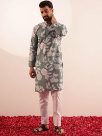 Anouk Men Floral Printed Regular Kurta with Pyjamas