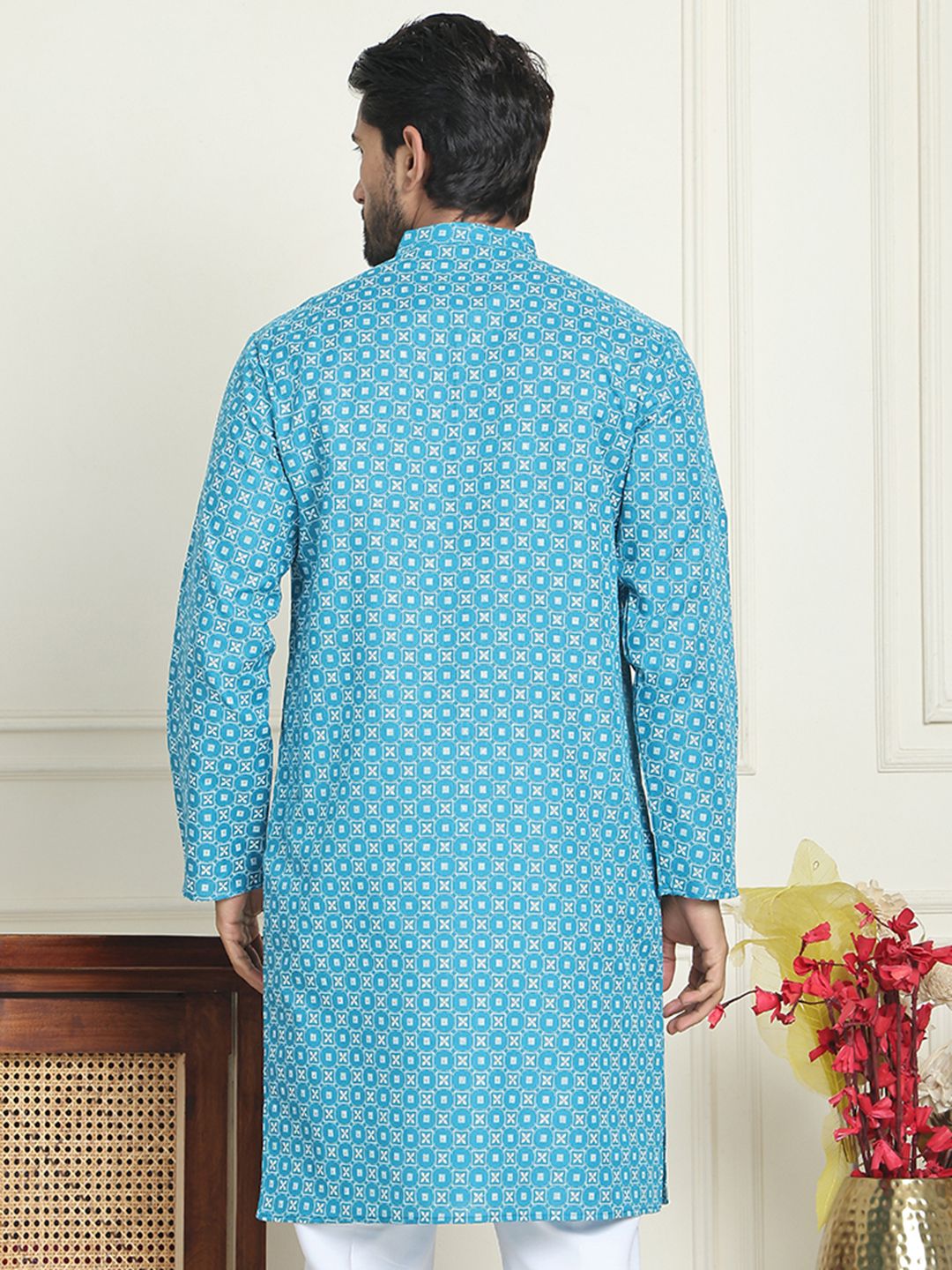 Jompers Men Geometric Printed Kurta