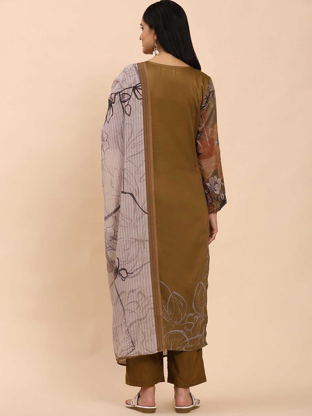 Mamicha Women Floral Printed Regular Pure Cotton Kurta with Palazzos & With Dupatta